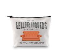 Bolsa de maquillaje inspirada en amigos, para fanáticos del programa de televisión, Geller Movers Bag Eu, Bolsa de cosméticos con impresión