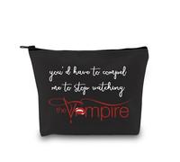 Bolsa de maquillaje inspirada en el programa de televisión de vampiros TVD Merch Salvatore Brothers TVD, regalos para amantes de los vampiros, Stop Watching 3uk, moda