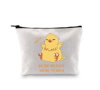 Bolsa de maquillaje inspirada en FF14 Fat Chocoboo FF14 Merch para fanáticos de los videojuegos, regalo de renacimiento, bolsa de cosemtic, Kweh 3uk, moda