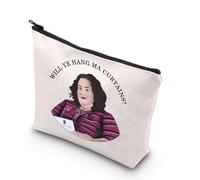 Bolsa de maquillaje inspirada en la comedia negra y suspense, regalo para fanáticos de Martha, con texto en inglés "Will Ye Hang Ma Curtains Martha and Donny", Will Ye Reino Unido