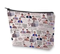 Bolsa de maquillaje inspirada en la película de dibujos animados On My Car, bolsa de cosméticos S para fanáticos de películas, regalo para amantes de los programas de televisión, bolsa de lona con