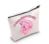 Bolsa de maquillaje inspirada en las letras de la canción, regalo de cantante, regalo Hot to Go, Princesa del Medio Oeste 2024, bolsa con cremallera, regalo rosa Pony Club, regalo de discoteca