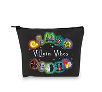 Bolsa de maquillaje inspirada en villanos, regalo para amantes de los villanos, bolsa de maquillaje con cremallera, bolsa de cosméticos malvados de Halloween, kit de supervivencia de bruja villana,
