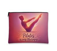 Bolsa de maquillaje inspiradora artística, bolsa de viaje para terapia de pilates, bolsa de viaje para mujeres, organizador portátil de lona con cremallera, bolsa de cuidado personal para fitness