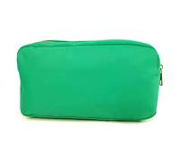 Bolsa de Maquillaje Letter Patch Custom Travel Cosmetic Bag Personalized Nylon Pouch Toiletry Chenille Makeup Toiletries Girl(Green,XL)