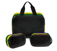 Bolsa de maquillaje LGBT Pride Rainbow Flag para mujeres y hombres, bolsa de cosméticos translúcida de arco iris, bolsa de baño, bolsa de ducha, 3 piezas de aseo de viaje, organizador de cosméticos,