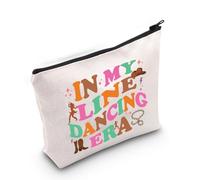 Bolsa de maquillaje Line Dancing Line Dance Lover Gift Western Line Dancer bolsa de cosméticos Country Dance con cremallera, Line Dancing Era 3uk, moda