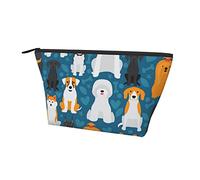 Bolsa de Maquillaje Liviana para Mujer Perros Animales Dibujos Animados, Bolsa de cosméticos de Viaje Divertida Bolsa de lápiz portátil con Cremallera Duradera para Oficina Escuela Universidad