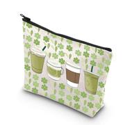Bolsa de maquillaje Matcha Latte Lover Gift Matcha Green Tea Gifts Matcha Drink Lover con cremallera, Matcha verde Reino Unido