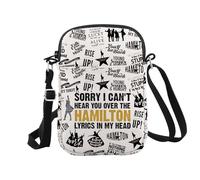 Bolsa de maquillaje musical americana Broadway, regalo para amantes de la música, Over the Hamilton Cr Eu, Bolsa de cosméticos con impresión