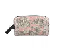 Bolsa de Maquillaje Neceser de Viaje Kawaii Toile De Jouy Rojo y Blanco for Mujer, Organizador Maquillaje cosméticos, Kit Belleza(Color 11)