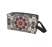 Bolsa de Maquillaje Neceser de Viaje Personalizado con diseño Mandala Om, Budismo, AUM, Yoga, meditación, Organizador Maquillaje y cosméticos, Caja Almacenamiento artículos Belleza(Color 04)