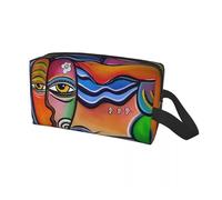 Bolsa de Maquillaje Neceser de Viaje Personalizado Pablo Picasso Chica Ante el Espejo for Mujer, Organizador Maquillaje y artículos tocador, Kit Belleza for(Color07)
