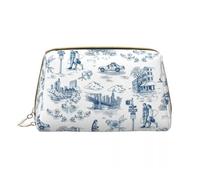 Bolsa de Maquillaje Neceser de Viaje Toile De Jouy, Organizador Vintage francés Maquillaje y cosméticos for Mujer, Estuche Almacenamiento Belleza(Color 12)