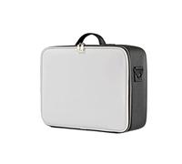 Bolsa De Maquillaje Organizador de cosméticos portátil, neceser de viaje con varios compartimentos de cuero for artistas de maquillaje, Kit de maquillaje profesional Organizador De Perfumes(B,L-40.5cm