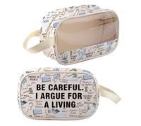 Bolsa de maquillaje para abogados, regalos de abogado, regalo de ley, regalos legales, Be Careful I Argue for A Living, bolsa de maquillaje de viaje con cremallera