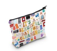 Bolsa de maquillaje para amantes de la limpieza, regalo para ama de llaves, hermoso día para limpiar la bolsa de cosméticos, Día de limpieza del Reino Unido, 0 unidades