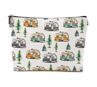 Bolsa de maquillaje para amantes de los animales, llama, koala, perezoso, polilla, gallo, perro, gato, vaca, conejo, cabra, regalo, cereza, bolsa de cosméticos, Multicolor 0581, 9.61 x 7.41 inches