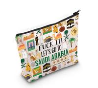 Bolsa de maquillaje para cosméticos de Arabia Saudita, regalo de viaje, Arabia Saudita, bolsa de viaje para niñas, viaje a Arabia Saudita, regalo para ella, Saudi Arabia, M