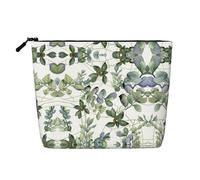 Bolsa de maquillaje para cosméticos - Introducción de varios vegetales con estampado de cáñamo falso organizador de artículos de tocador de viaje, un paquete para múltiples usos, almacenamiento diario