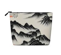 Bolsa de maquillaje para cosméticos, organizador de artículos de tocador de viaje con diseño de rayos de sol sobre las olas del mar, un paquete para múltiples usos, almacenamiento diario, Pintura de