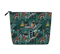 Bolsa de maquillaje para cosméticos, organizador de artículos de tocador de viaje con diseño de rayos de sol sobre las olas del mar, un paquete para múltiples usos, almacenamiento diario, Animales