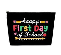 Bolsa de maquillaje para el primer día de escuela, regalo para profesora, hija, estudiante, educadora, mentora, regalo de graduación, cumpleaños, vacaciones, bienvenida a la escuela y agradecimiento