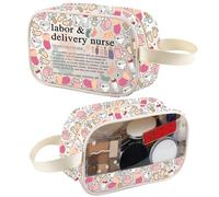 Bolsa de maquillaje para enfermeras de trabajo y parto, bolsa de regalo para enfermeras L&D, regalo de agradecimiento para enfermeras Nicu, parteras, obstetricias, ginecólogos, bolsa de cosméticos, L