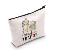 Bolsa de maquillaje para fans de reality shows, 100% Not A Traitor, bolsa de cosméticos para compañera de trabajo, compañero de trabajo, regalo de jubilación para su mejor amiga, 100% no traidor