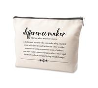 Bolsa de maquillaje para hacer diferencias, bolsa de maquillaje, regalo para un fabricante de diferencias, un regalo pensado para un líder para un maestro inspirador a líder bolsa de cosméticos,