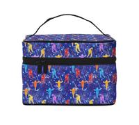 Bolsa de maquillaje para jugadores de hockey sobre hielo con disco, bonitas bolsas de cosméticos para mujeres, bolsa de aseo personal, bolsa organizadora de maquillaje de viaje grande