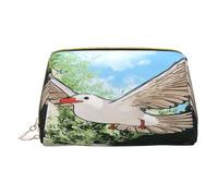 Bolsa de maquillaje para mujer, artículos de tocador Showe, cepillo para el cuidado de la piel, organizador de viaje, bolso grande de maquillaje, accesorios, bolsa inteligente Los pájaros en la ciudad