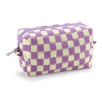 Bolsa de maquillaje para mujer, bolsa de cosméticos de gran capacidad, bolsa de maquillaje de viaje para bolso, bolsa de aseo con cremallera, organizador lindo Y2K estético moderno para adultos, bolsa