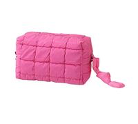 Bolsa de maquillaje para mujer, color sólido, acolchada, bolsa de cosméticos para viajes, organizador moderno, bolsas de maquillaje de viaje para mujer, madre, esposa, novia, loción, cejas, lápiz