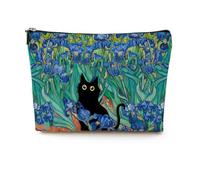 Bolsa de maquillaje para mujer con diseño de gato francés, perro, vaquero, corgi, unicornio, flamenco, perezoso, pingüino, panda, regalo, Multicolor 11232, 9.6 x 7.4 inches