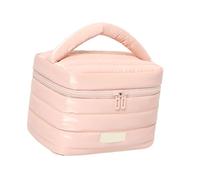 Bolsa de maquillaje para mujer con diseños espaciosos, bolsas de cosméticos, artículos de tocador esenciales, fácil acceso para viajes y uso diario, mango suave, a, Mass Beauty