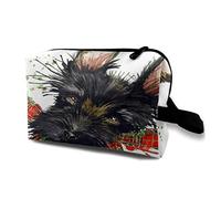 Bolsa de Maquillaje para Mujer, Lindo Perro Scotch Terrier, Bolsa de cosméticos de Viaje, Bolsa de Aseo de Viaje