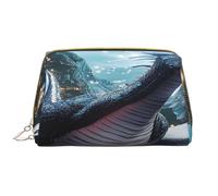 Bolsa de maquillaje para mujer, neceser, cepillo para el cuidado de la piel, organizador de viaje, bolso grande para maquillaje, accesorios, bolsa inteligente, el majestuoso dragón japonés, Blanco