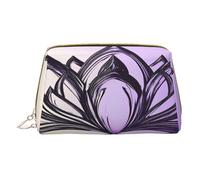 Bolsa de maquillaje para mujer, neceser, cepillo para el cuidado de la piel, organizador de viaje, bolso grande para maquillaje, accesorios, bolsa de mano Lotus Mandala, Blanco, Talla única