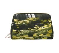 Bolsa de maquillaje para mujer, neceser, cepillo para el cuidado de la piel, organizador de viaje, bolso grande de maquillaje, accesorios, bolsa inteligente Las flores en el castillo, Blanco, Talla