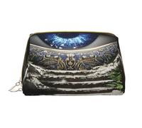 Bolsa de maquillaje para mujer, neceser, cepillo para el cuidado de la piel, organizador de viaje, bolso grande para maquillaje, accesorios, bolsa inteligente The All-Seeing Eye, Blanco, Talla única
