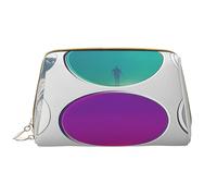 Bolsa de maquillaje para mujer, neceser, cepillo para el cuidado de la piel, organizador de viaje, bolso grande para maquillaje, accesorios, bolsa inteligente, impresionante arte digital, Blanco