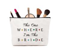 Bolsa de maquillaje para mujer, regalo para mejor amiga, hija, hermana, novia, ideas de regalo VivaJoy para Navidad, cumpleaños y boda. Bolsas de cosméticos para hermana, amigos, hermano e hija, White