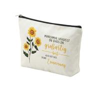 Bolsa de maquillaje para mujer, regalos de cumpleaños para mujeres, mejor amiga, regalos de pensión personalizados, regalos divertidos de amistad, girasol, Clásico