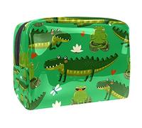 Bolsa de maquillaje para mujer y niña, diseño de monstruo alienígena, pulpo, espaciosa, bolsa de cosméticos con cremallera, Multicolor 10, 18.5x7.5x13cm/7.3x3x5.1in, Estuche de belleza