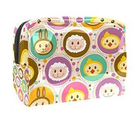 Bolsa de maquillaje para mujer y niña, diseño de monstruo alienígena, pulpo, espaciosa, bolsa de cosméticos con cremallera, Multicolor 04, 18.5x7.5x13cm/7.3x3x5.1in, Estuche de belleza
