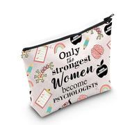 Bolsa de maquillaje para psicólogos, regalo para psicólogos, regalo de solo las mujeres más fuertes que se convierten en psicólogas, bolsa de cosméticos, Only the Strongest 3uk, moda