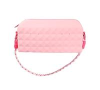 Bolsa de maquillaje pequeña de silicona, bolsa organizadora con cremallera para artículos de aseo personal, 23 x 4,6 x 10,5 cm, soporte para teléfono para amigos, esposas, hijas, sobrinas, novias y