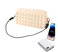 Bolsa de maquillaje pequeña de silicona - Neceser de viaje | Organizador de teléfono con cremallera | Estuche de cosméticos impermeable para amigos, esposas, hijas, sobrinas, novias, madres, mujeres