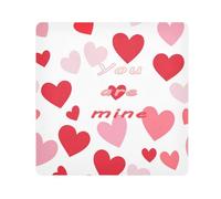 Bolsa de maquillaje personalizable con texto en inglés «You Are Mine» para el día de San Valentín, de tela, autoadhesiva, organizador de joyas, 21.7 x 21.7 pulgadas, organizador de cosméticos para